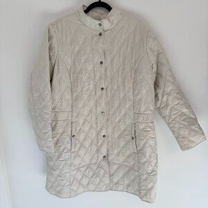 Eddie Bauer Cream Quilted Jacket